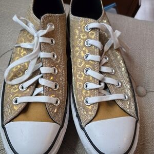 Converse Gold Patterned Sneakers